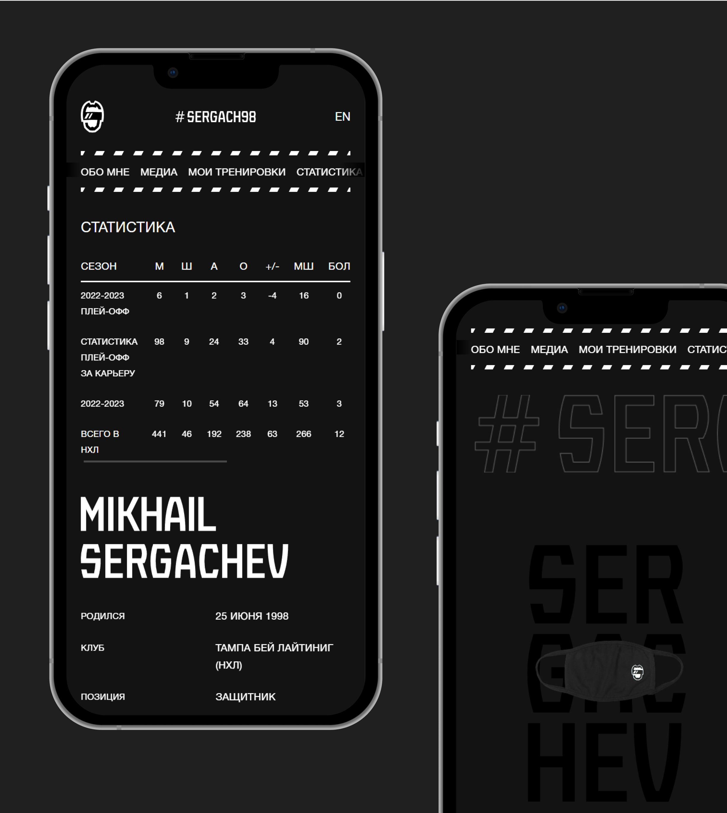 Сайт хоккеиста Михаила Сергачева